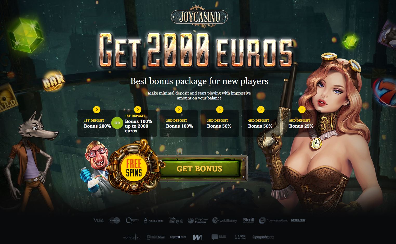 bonus policy in Joy Casino